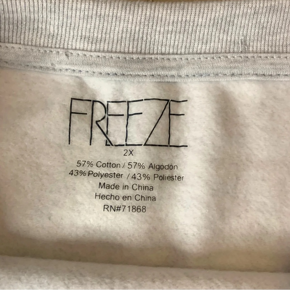 2/$30 FREEZE Gray Sundays Jesus Football Graphic Sweatshirt 2XL God Cozy Sweater - Picture 5 of 9